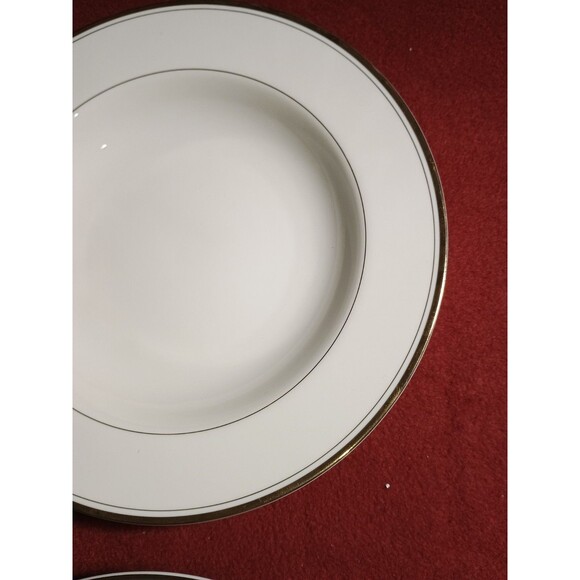 Mikasa Trousdale Ivory China Rimmed Soup Bowls 8.5” Vintage Set of 2 Japan - Picture 4 of 6